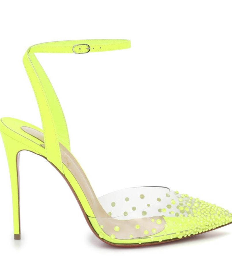 MUJER CHRISTIAN LOUBOUTIN Salón Spikaqueen 100 de piel y PVC