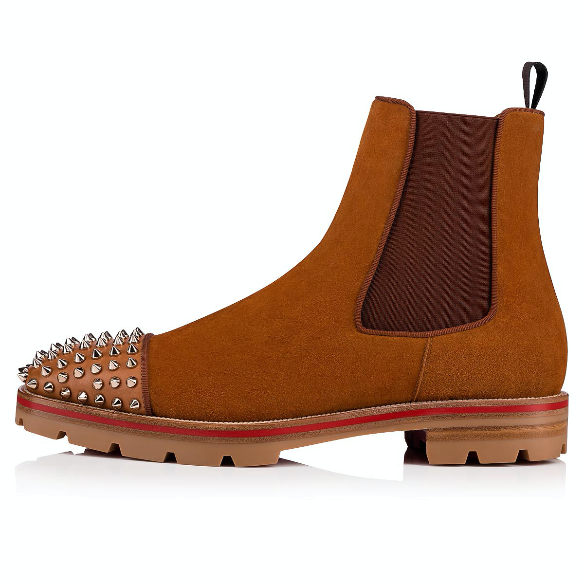 Hommes Louboutin Chelsea Boots Melon Spikes