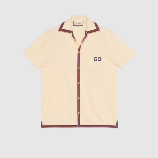 Men Gucci Polo with GG embroidery