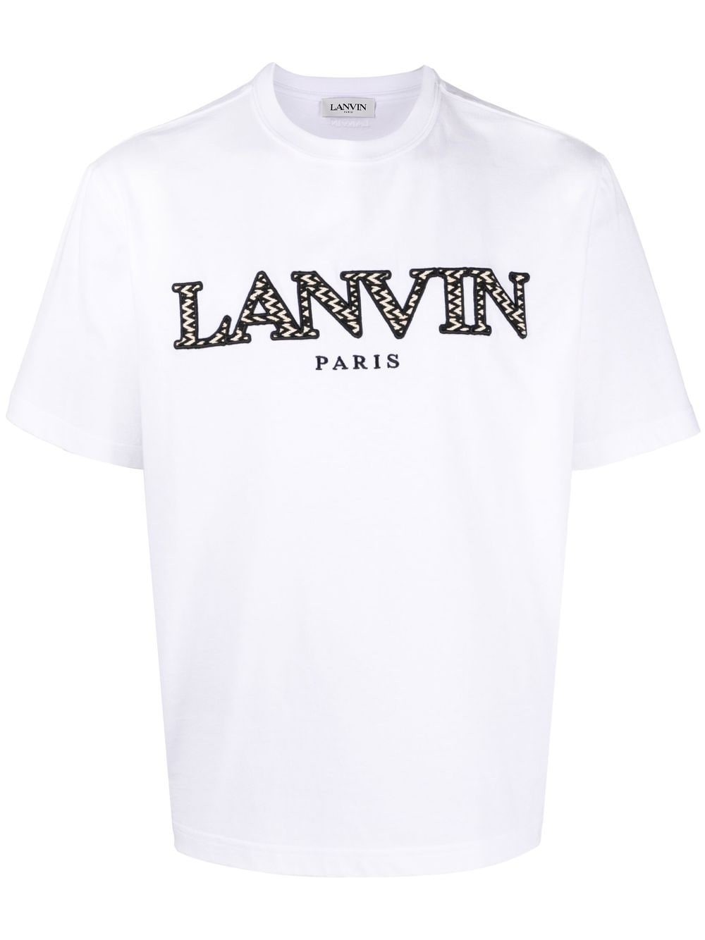 T-shirt à manches courtes à logo brodé Lanvin